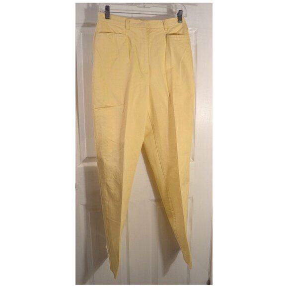Casual Corner Women's Pants Slacks Size 8 Yellow Straight Leg #1276 - Picture 1 of 7